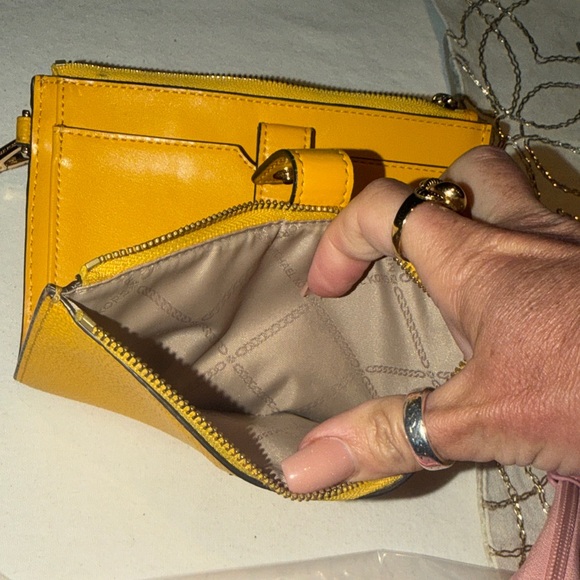 Michael Kors Mustard Leather Wristlet - Picture 8 of 9